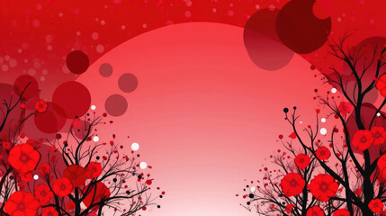 Red new year 2024 illustration, background, HD, Generative Ai