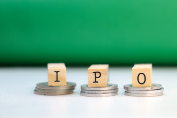 IPO letters. Initial Public Offering concept