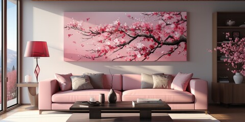 Blossoming Cherry Tree Asian Wallpaper