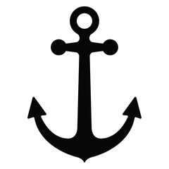 Boat or ship anchor flat icon best for apps and websites. © ShafiqGFX