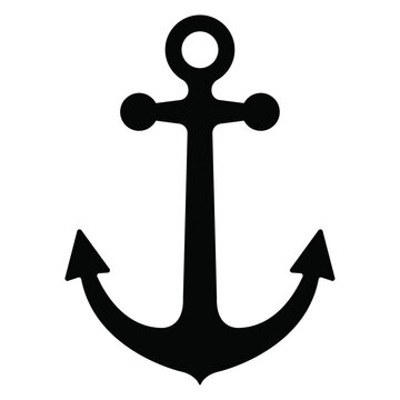 Boat or ship anchor flat icon best for apps and websites.