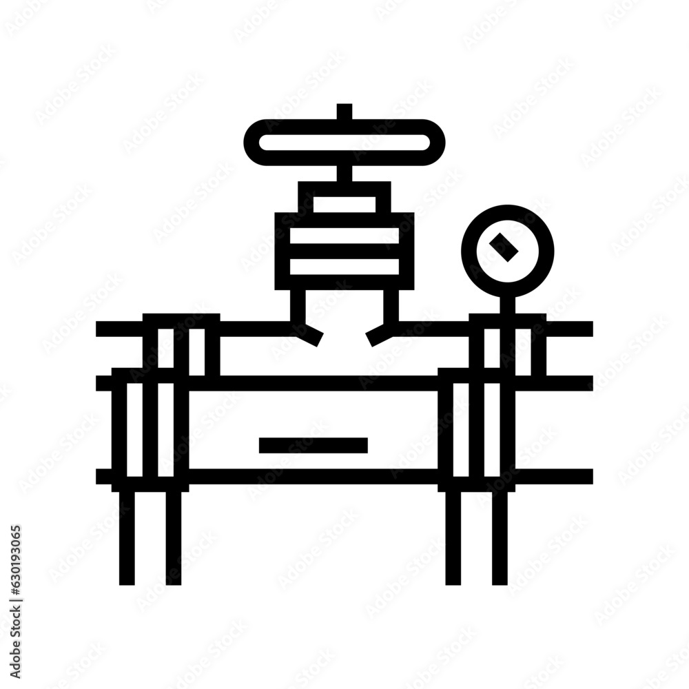 Poster pipeline gas service line icon vector. pipeline gas service sign. isolated contour symbol black illu