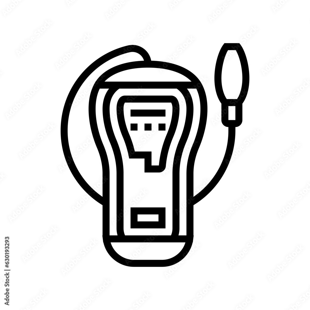 Poster leak detector gas service line icon vector. leak detector gas service sign. isolated contour symbol 
