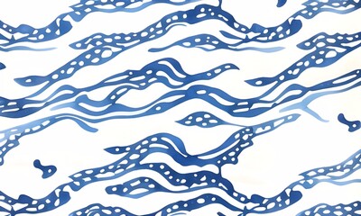 Blue and white watercolor pattern