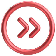 Next button. Continue button. 3D illustration.