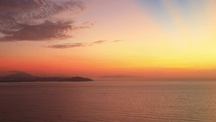 Haitang bay sunrise by the sea. Haitang Bay, located in Sanya, Hainan Province, is a famous resort bay in China.