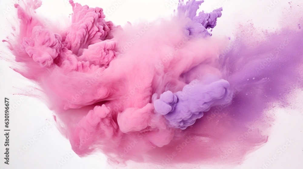 Aufkleber generative ai : abstract powder splatted background. colorful powder explosion on white background. 