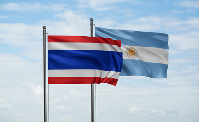 Argentina and  Thailand flag