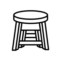 Stool icon in vector. Logotype