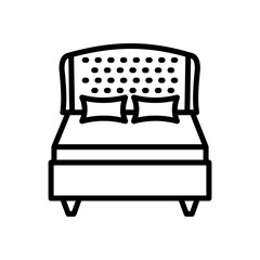 Bed icon in vector. Logotype