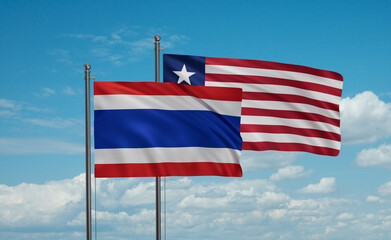 Liberia and  Thailand flag