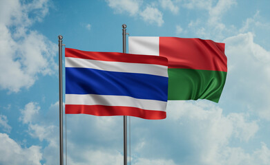 Madagascar and  Thailand flag