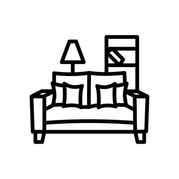 recommend clip art: Sofa icon in vector. Logotype