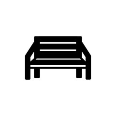 Bench icon in vector. Logotype