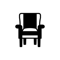 Wingback Chair  icon in vector. Logotype