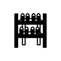 Shoe Rack icon in vector. Logotype