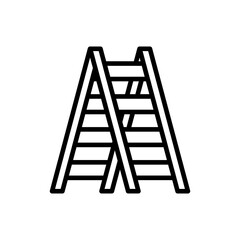 Stepladder icon in vector. Logotype