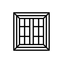Window icon in vector. Logotype