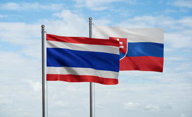 Slovakia and  Thailand flag