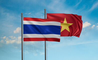 Vietnam and  Thailand flag