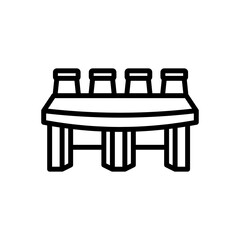 Conference Table icon in vector. Logotype