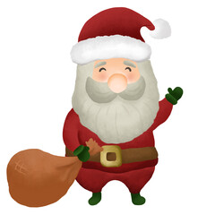 Christmas Decorations, Christmas Wreath, Santa Claus, gift box set, Christmas tree, Snowman watercolor, Christmas sock