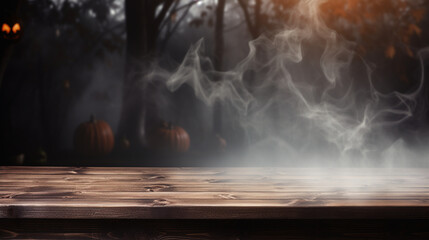 Halloween haunted smoke mock up flatlay	