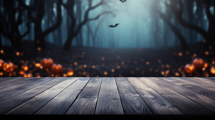 Halloween ghost spider witch pumpkin skull haunted castle mock up flatlay	
