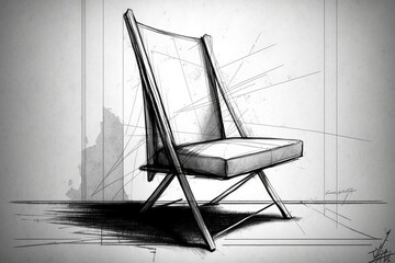 sketch of a modern chair 
