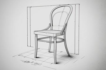 sketch of a modern chair 
