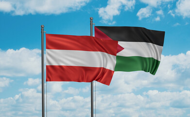 Palestine and Austria flag