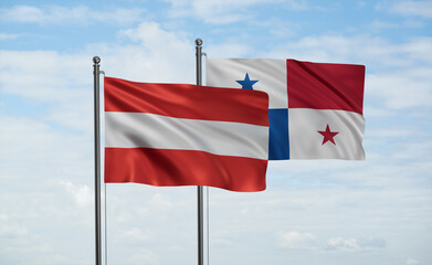 Panama and Austria flag