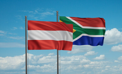 South Africa and Austria flag © iuneWind