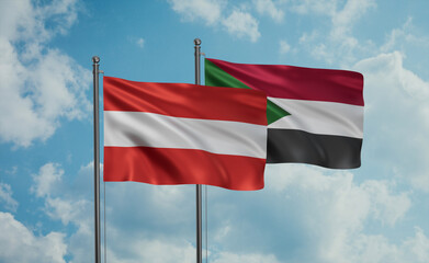 Sudan and Austria flag