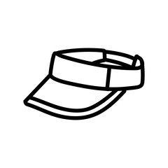 visor hat cap line icon vector. visor hat cap sign. isolated contour symbol black illustration