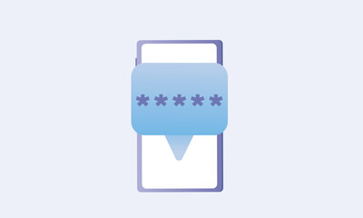 Activation two-factor authentication on the phone, icon, secure maximize protect in the account, encrypted password verification.on white background.Vector Design Illustration.