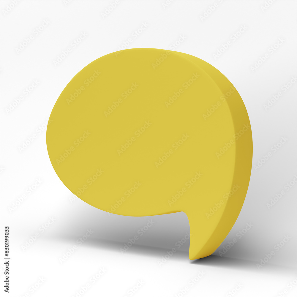 Poster speech bubble talk isolated on transparent background, png file format. 3d render.