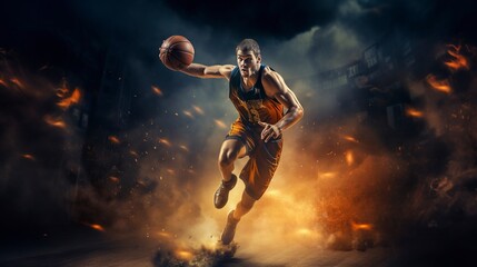 Basketball Player Epic - obrazy, fototapety, plakaty