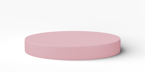 3D, cylinder podium display scene of minimal geometric platform base isolated on transparent background png file