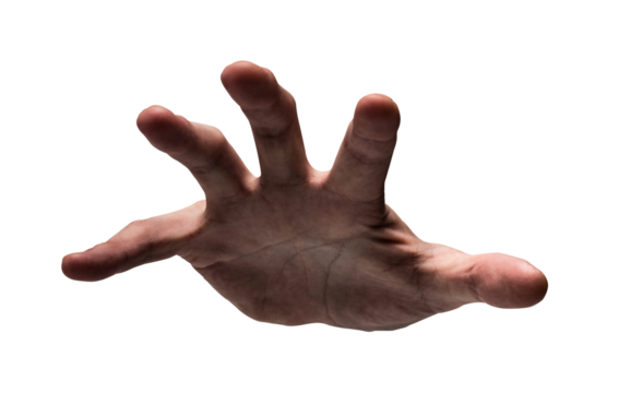 迫りくる手_忍び寄る魔の手_ホラーイメージ_背景透過合成用png素材