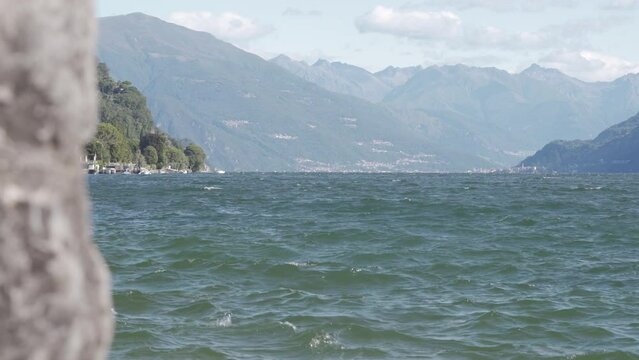 Lake Como Rough Water On A Windy Summer Day - Static