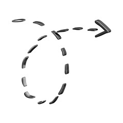 This is a beautifully designed 3D swirly broken icon with a beautiful metallic texture.