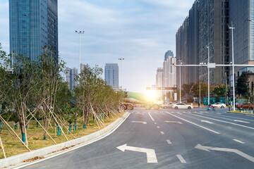 The century avenue of street scene in shanghai Lujiazui,China. - 630202205