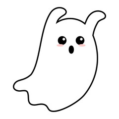 Obraz premium Cute Halloween Ghost