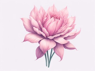 Light pink water color flower