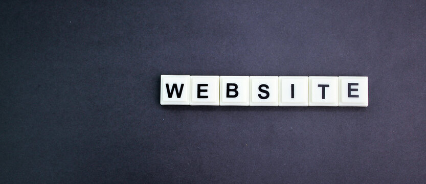 letters of the alphabet with the word website. the concept of a website or web page
