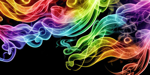 Fx Colorful Smoke Abstract In The Dark For Background