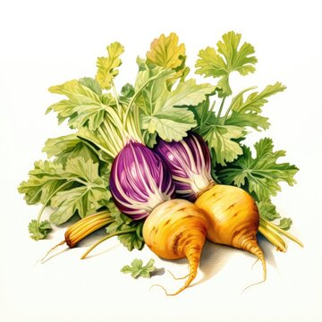 watercolor vegetables arrangement on white clip art preview