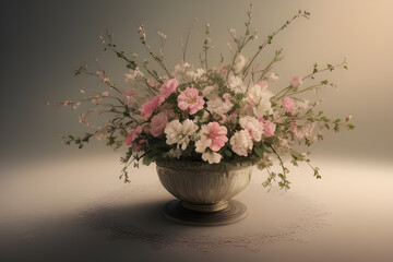 flowers in vase. Generative ai