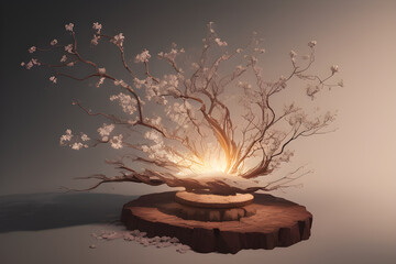 burning candle. Generative ai